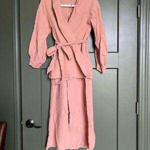 Nordstrom Pink Wrap Pajama Set